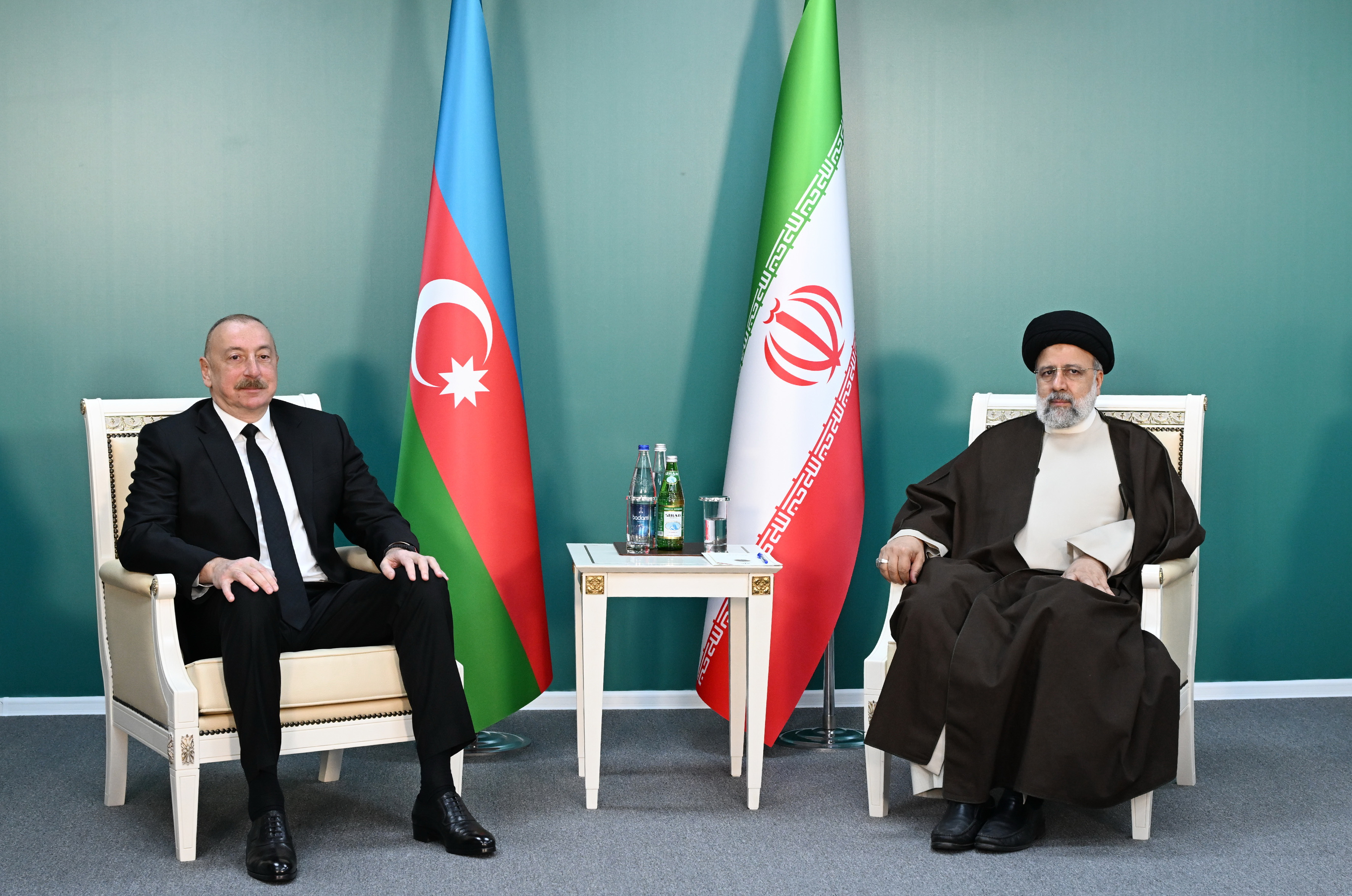İlham Əliyevin Seyid İbrahim Rəisi ilə görüşü başlayıb - FOTO