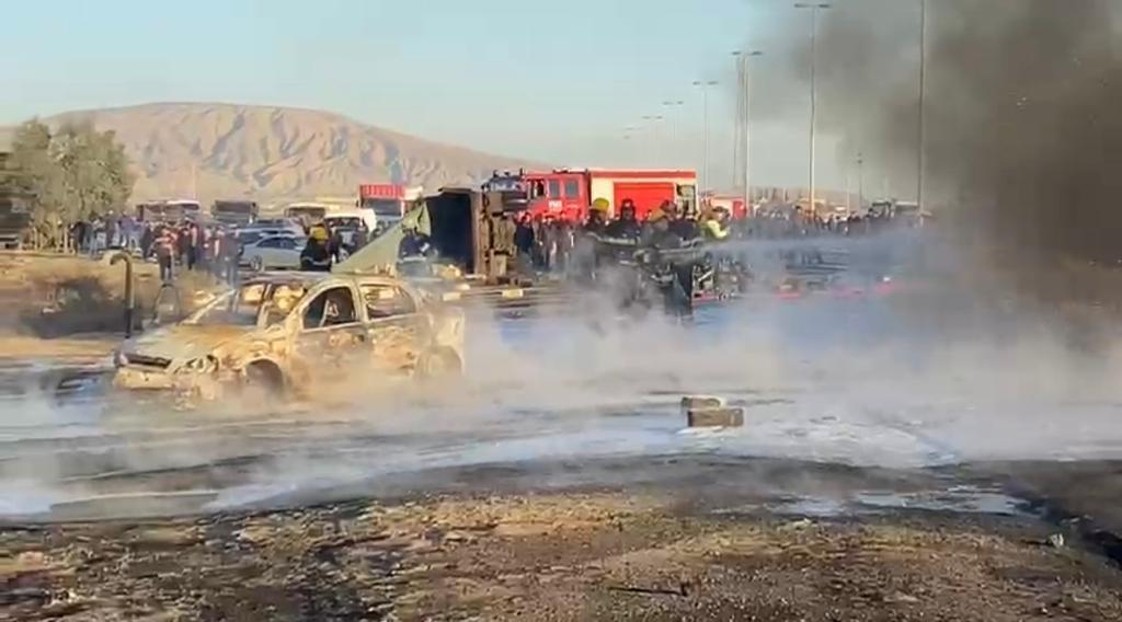 Qobustanda 3 avtomobil toqquşub, yanacaqdaşıyan maşın yanıb, ölən var
