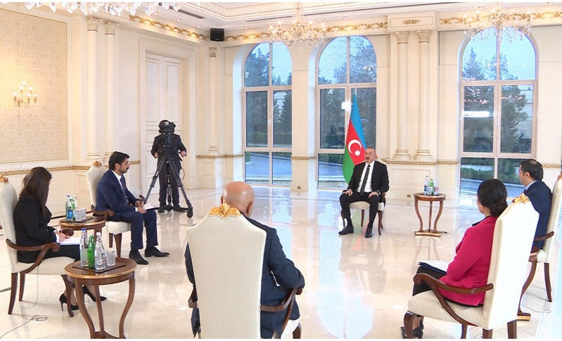 Prezident İlham Əliyev yerli televiziya kanallarına müsahibə verib