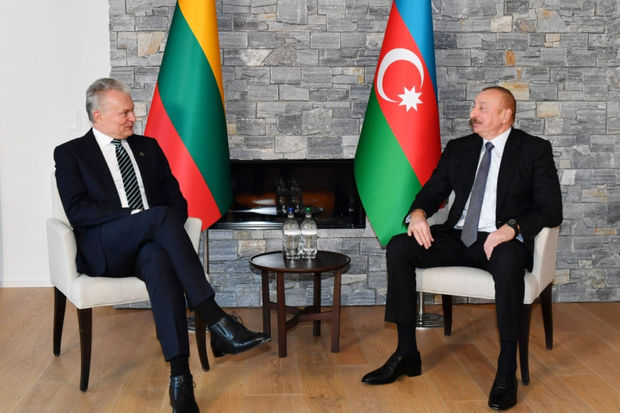 Azərbaycan və Litva prezidentləri Davosda görüşüblər
