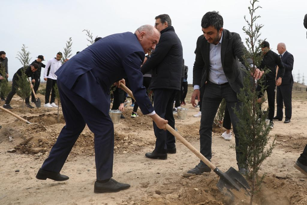 Ulu Öndər Heydər Əliyevin anadan olmasının 100 illiyinə həsr olunmuş ağacəkmə aksiyası keçirilib