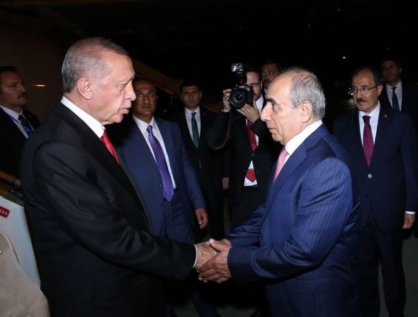 Türkiyə Prezidenti Rəcəb Tayyib Ərdoğan Azərbaycana dövlət səfərinə gəlib - FOTO
