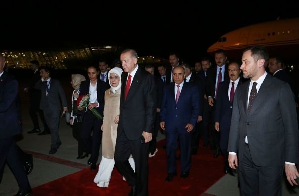 Türkiyə Prezidenti Rəcəb Tayyib Ərdoğan Azərbaycana dövlət səfərinə gəlib - FOTO