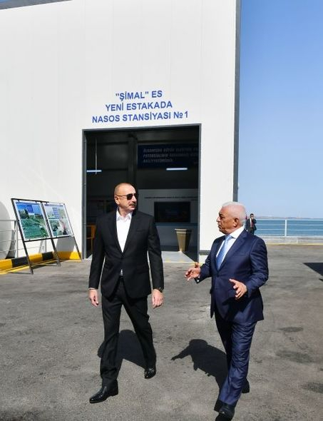 İlham Əliyev “Şimal” Elektrik Stansiyasının yeni estakadasının və su nasos stansiyalarının açılışında - FOTO