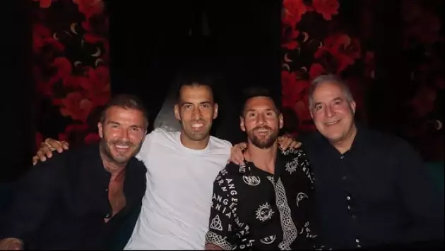 Messi, Bekhem və Buskets birlikdə nahar edib - FOTO
