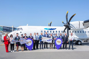 Heydər Əliyev Beynəlxalq Aeroportu “Georgian Wings” aviaşirkətinin ilk reysini qəbul edib - VİDEO