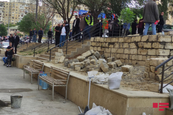 Yasamalda tikilisi sökülən şəxs özünü yandırmağa cəhd edib