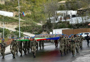 Laçında Zəfər Günü ilə bağlı yürüş keçirilir