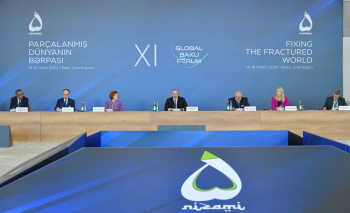 İlham Əliyev XI Qlobal Bakı Forumunda iştirak edib