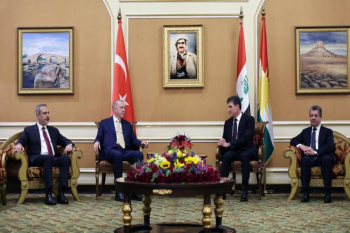Ərdoğan İraq Kürdüstan Regionunun başçısı ilə terrorla mübarizəni müzakirə edib