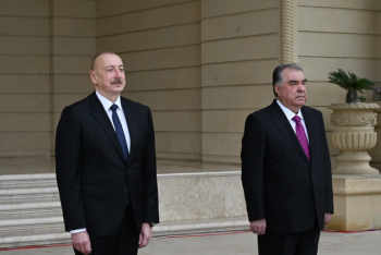 Tacikistan Prezidenti Emoməli Rəhmonun rəsmi qarşılanma mərasimi olub
