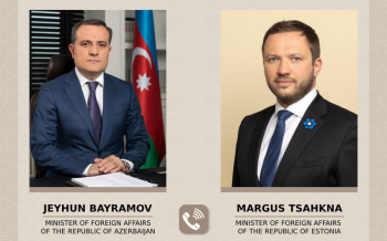 Ceyhun Bayramov estoniyalı həmkarını delimitasiya prosesi barədə MƏLUMATLANDIRDI