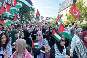 Berlində keçirilən Fələstinə dəstək aksiyasında çoxlu insan saxlanılıb