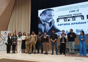 “Heydər Əliyev və tarixi Zəfərə aparan yol” tamaşası nümayiş olunub