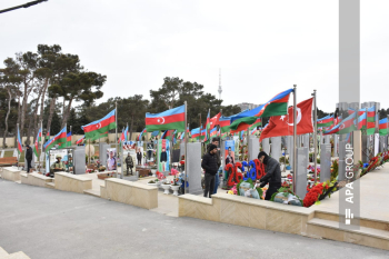 Dünən şəhid olan hərbçinin cənazəsi dəfn olunmaq üçün II Şəhidlər xiyabanına gətirilib