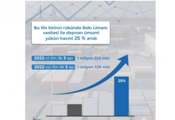 Bakı Limanı vasitəsilə yükdaşımalar 25 faiz artıb